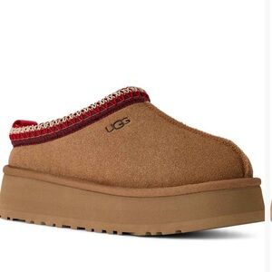 UGG W TAZZ Women's Brown Suede Platform Mules